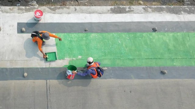 Gubernur Andi Sudirman Tata Jalan Burung-Burung&ndash;Bili-Bili, Marka Putih dan Bahu Hijau