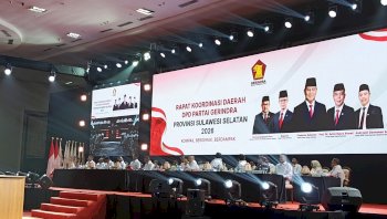 Duduk Berdampingan dengan Dasco, Andi Muchtar Ali Yusuf dan Sinyal Politik dari Panggung Gerindra Sulsel