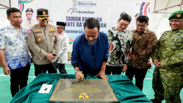 Gubernur Sulsel Resmikan Taman Andalan Rante Ra’da’, Fasilitas Olahraga Baru untuk Cetak Atlet Berprestasi
