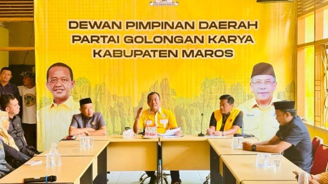 Jadi Plt Ketua Golkar Maros, Andi Patarai Langsung Konsolidasi hingga Pincam