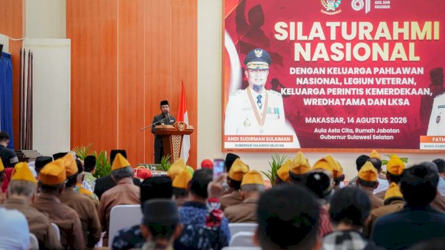 HUT ke-81 RI, Gubernur Sulsel Temui Keluarga Pahlawan dan Veteran