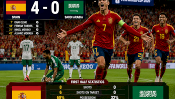 Spanyol Unggul Sementara Dari Arab Saudi 4-0
