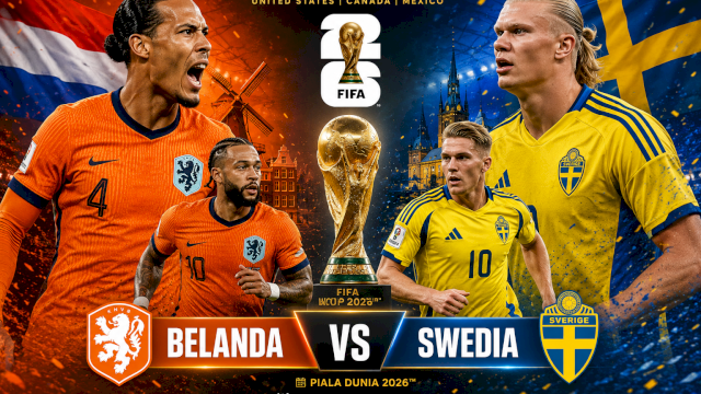 Belanda Pecundangi Swedia 5-1 di Putaran Kedua Group F