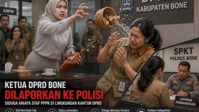 Feature: Ketua DPRD Bone Dilaporkan ke Polisi, Dugaan Aniaya Staf PPPK Gegerkan Publik