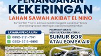 Hadapi Kekeringan, Andi Sudirman Sulaiman Gerak Cepat Kerahkan Pompa Air dan Sumur Bor untuk Petani